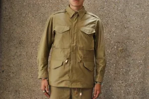 Freewheelers "M-1951" Military Back Satin Field Jacket (Dark Tan)