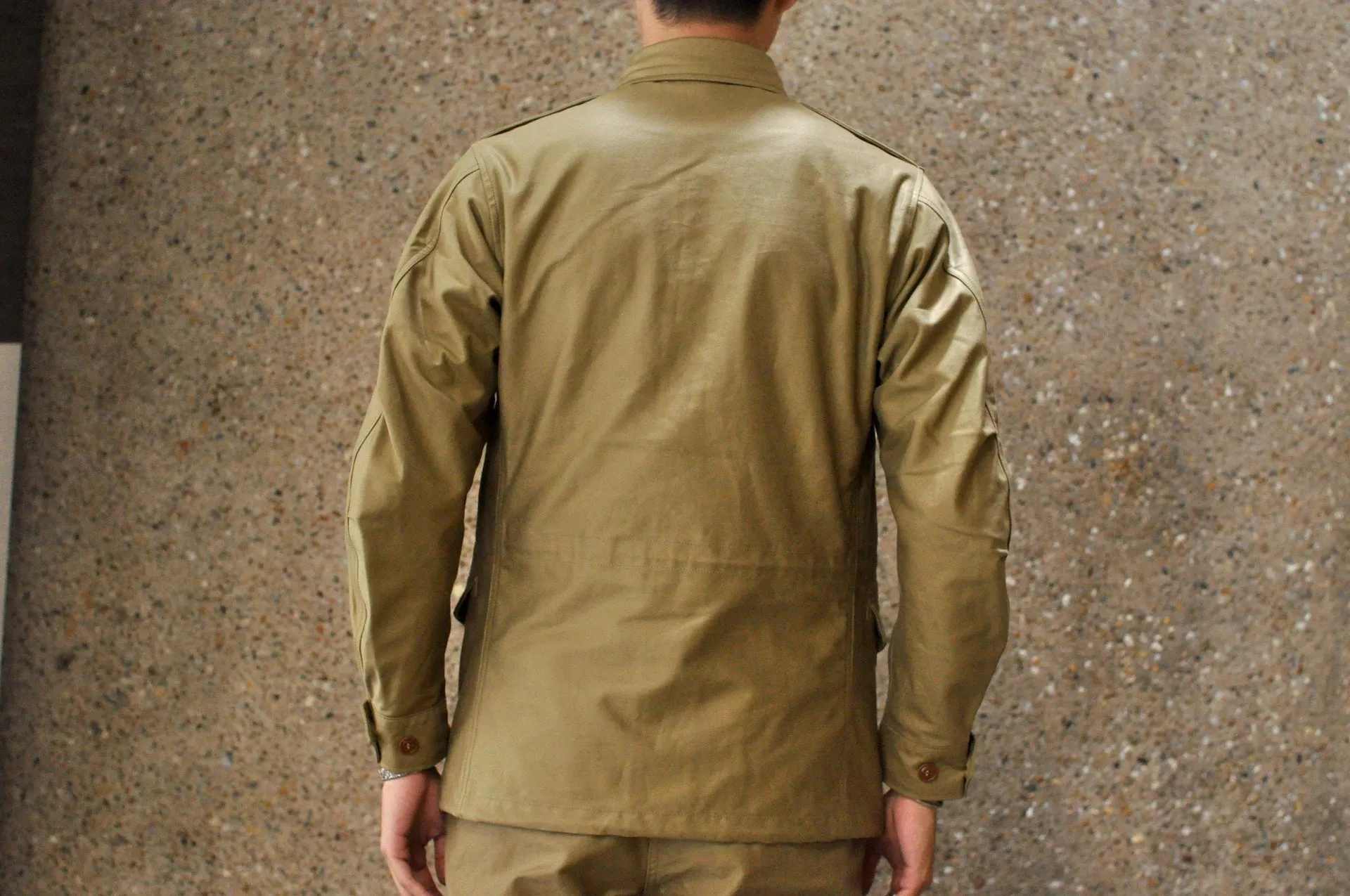 Freewheelers "M-1951" Military Back Satin Field Jacket (Dark Tan)