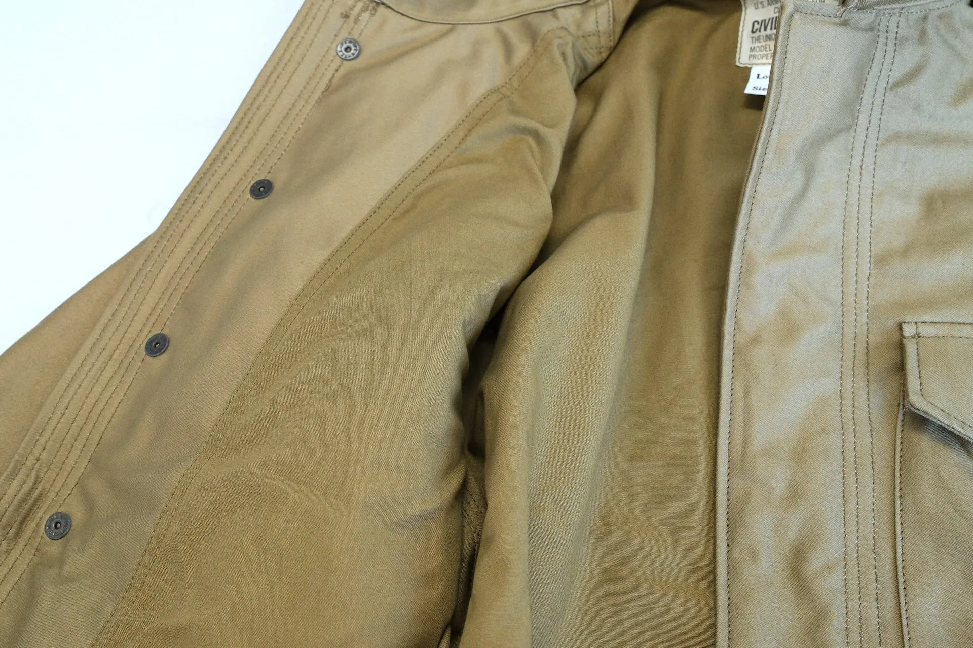 Freewheelers "M-1951" Military Back Satin Field Jacket (Dark Tan)