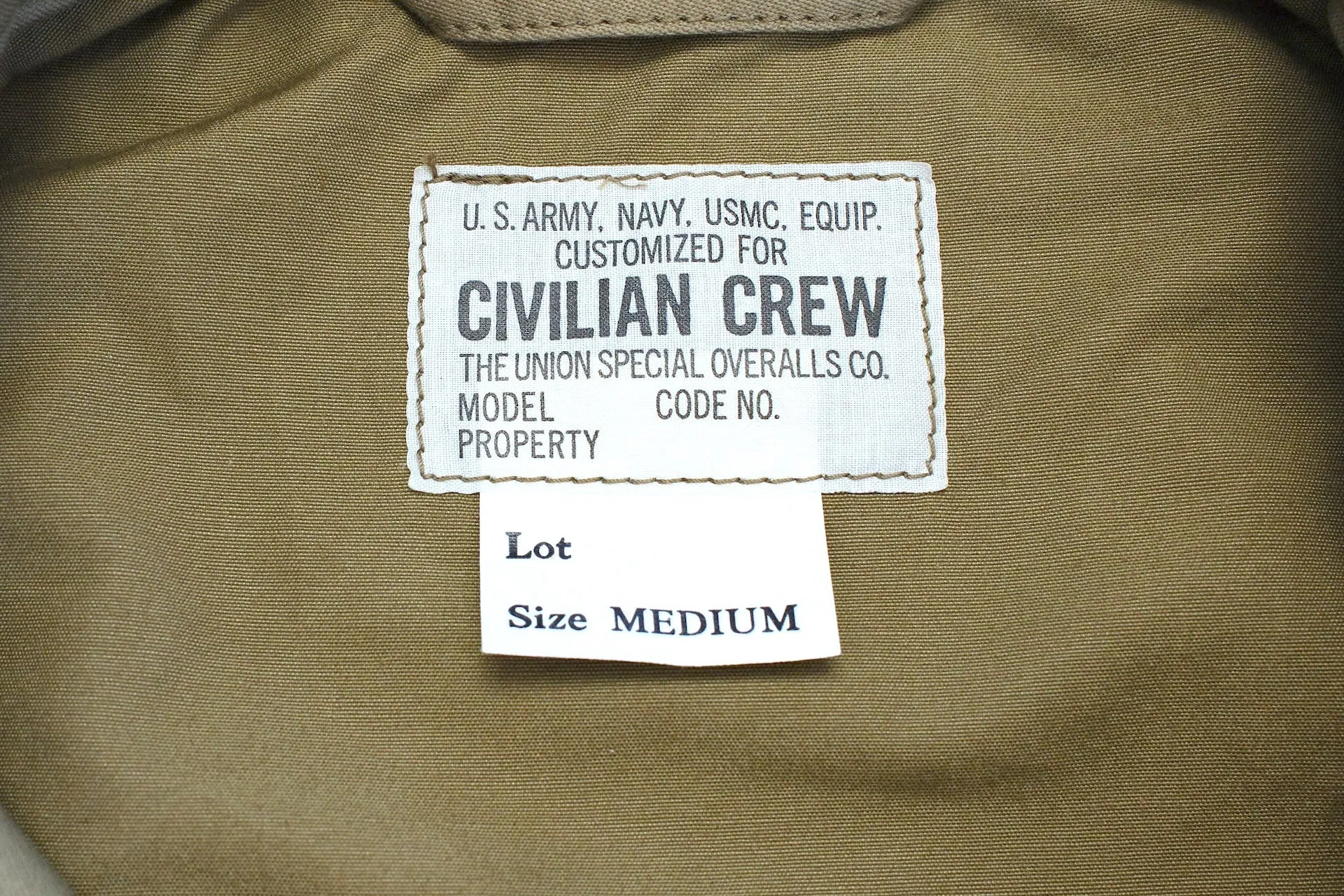 Freewheelers "M-1951" Military Back Satin Field Jacket (Dark Tan)