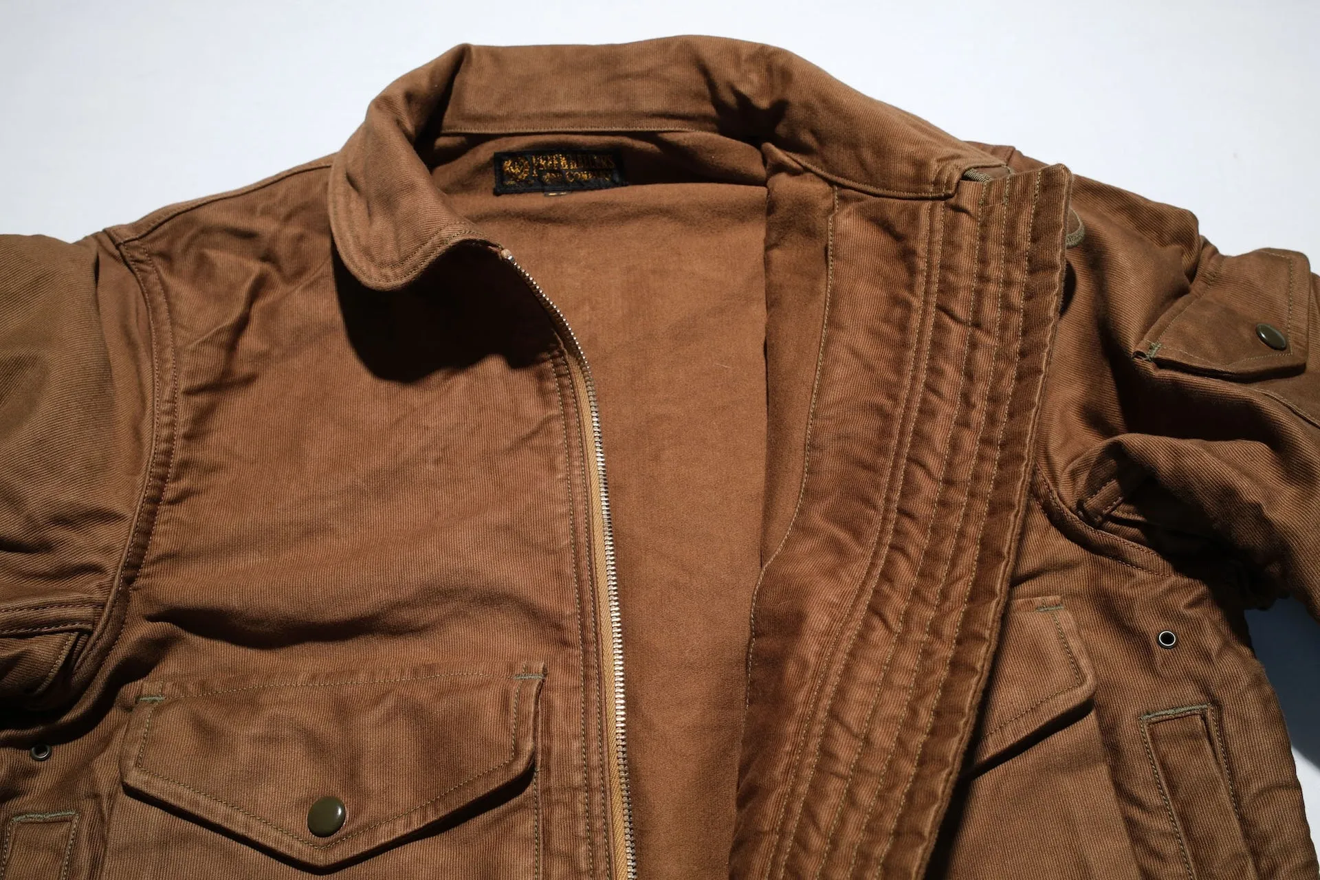 Freewheelers "S-8 Aviators" Summer Flying Jacket (Sepia Brown)