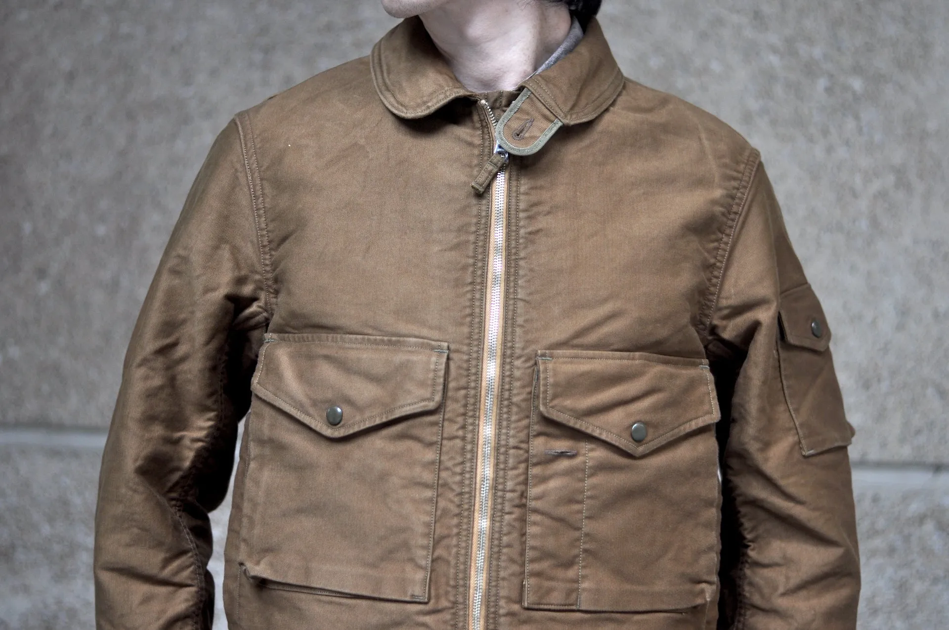 Freewheelers "S-8 Aviators" Summer Flying Jacket (Sepia Brown)
