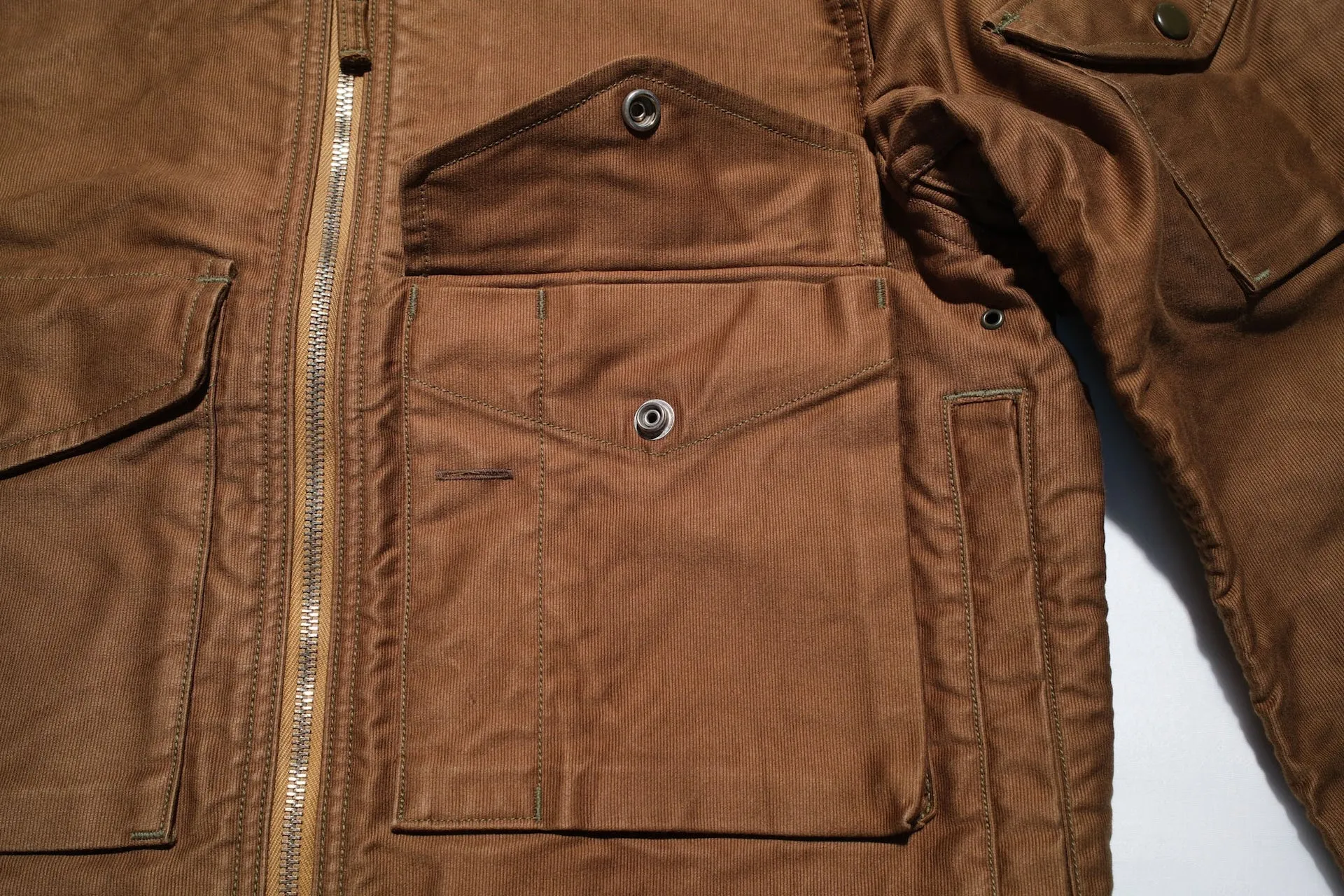 Freewheelers "S-8 Aviators" Summer Flying Jacket (Sepia Brown)