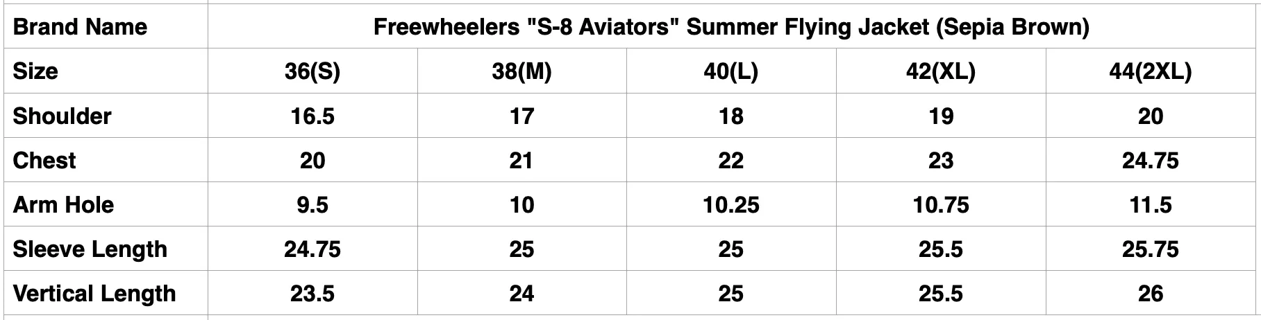 Freewheelers "S-8 Aviators" Summer Flying Jacket (Sepia Brown)