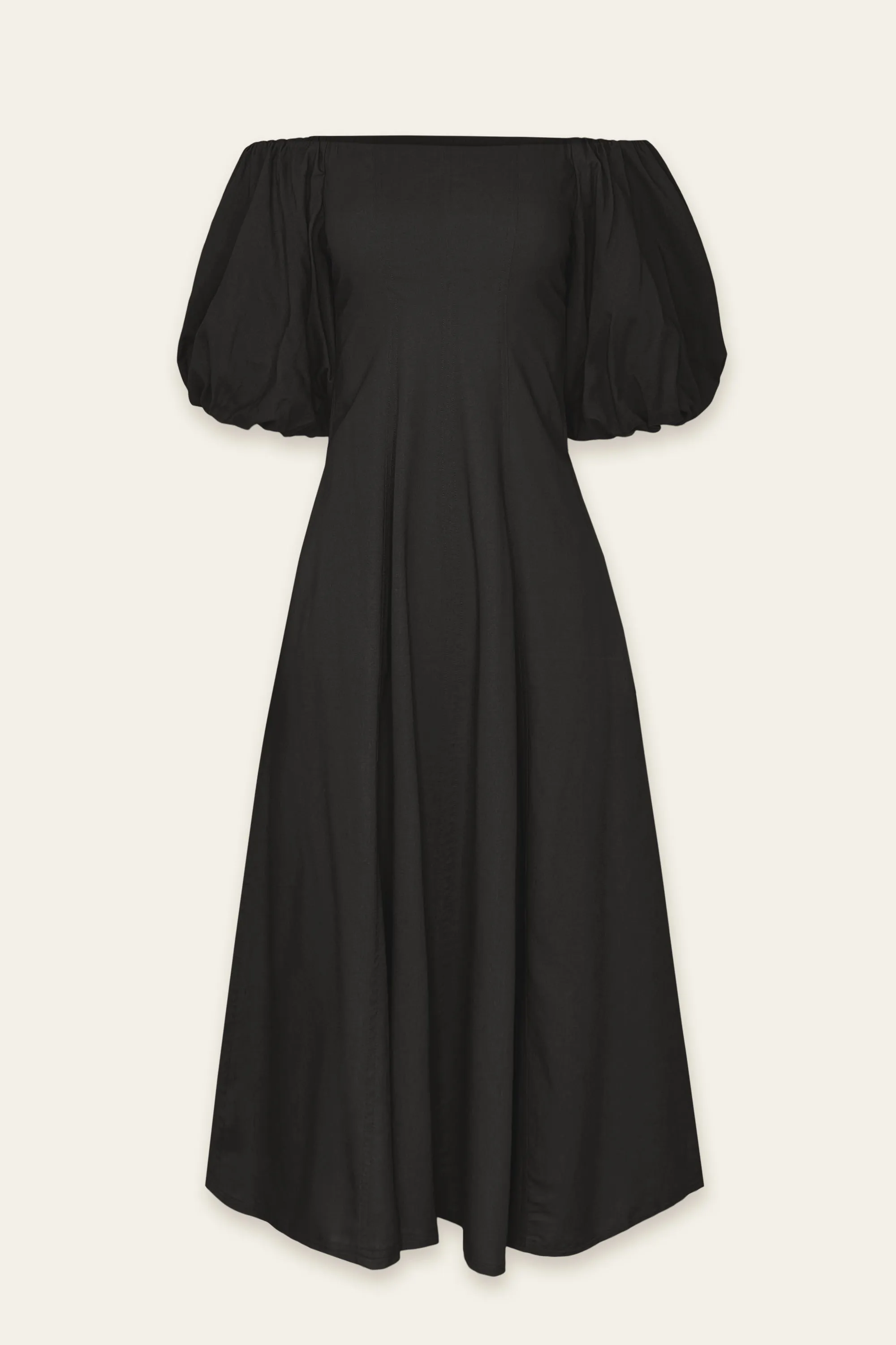 Gabriella Shoulder Puff Sleeve Midi Dress