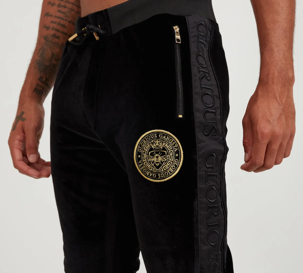 Glorious Gangsta Vega Velour Jogger Black