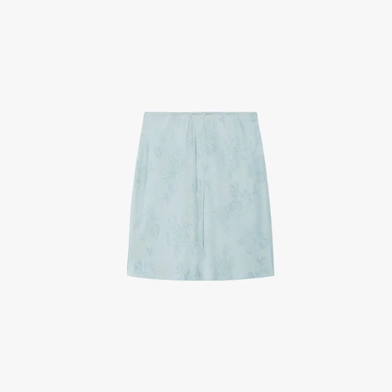 Glossy Satin Bias Cut Skirt