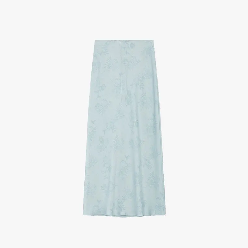 Glossy Satin Bias Cut Skirt