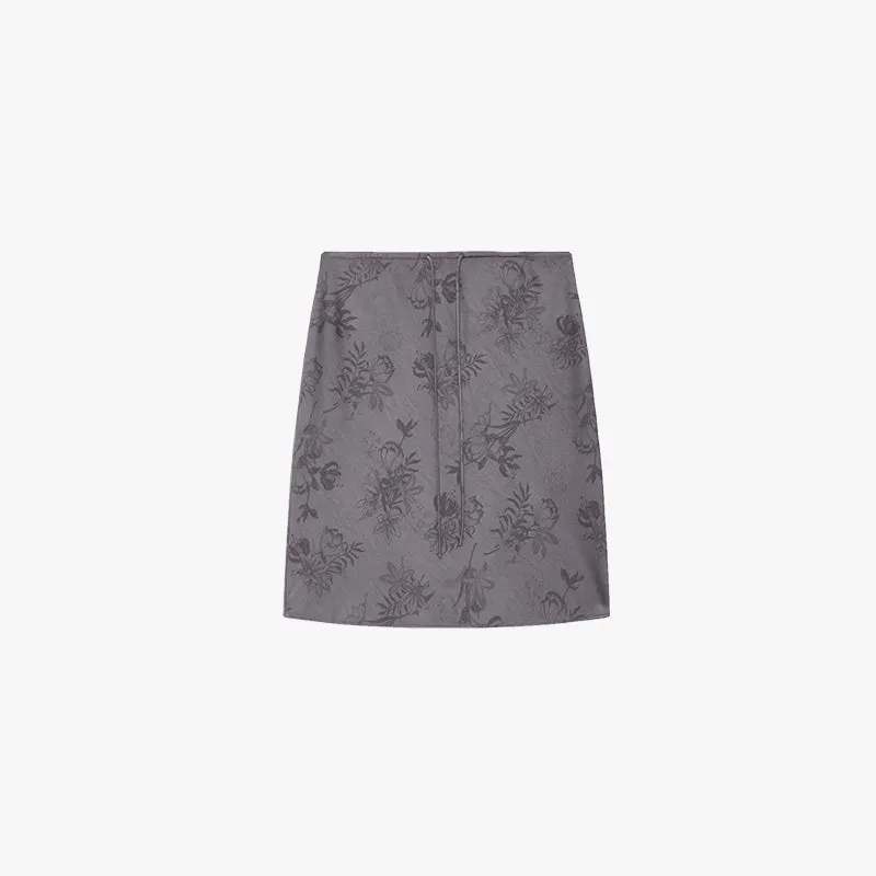 Glossy Satin Bias Cut Skirt