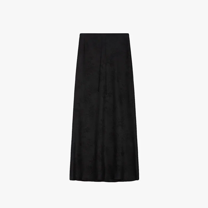 Glossy Satin Bias Cut Skirt