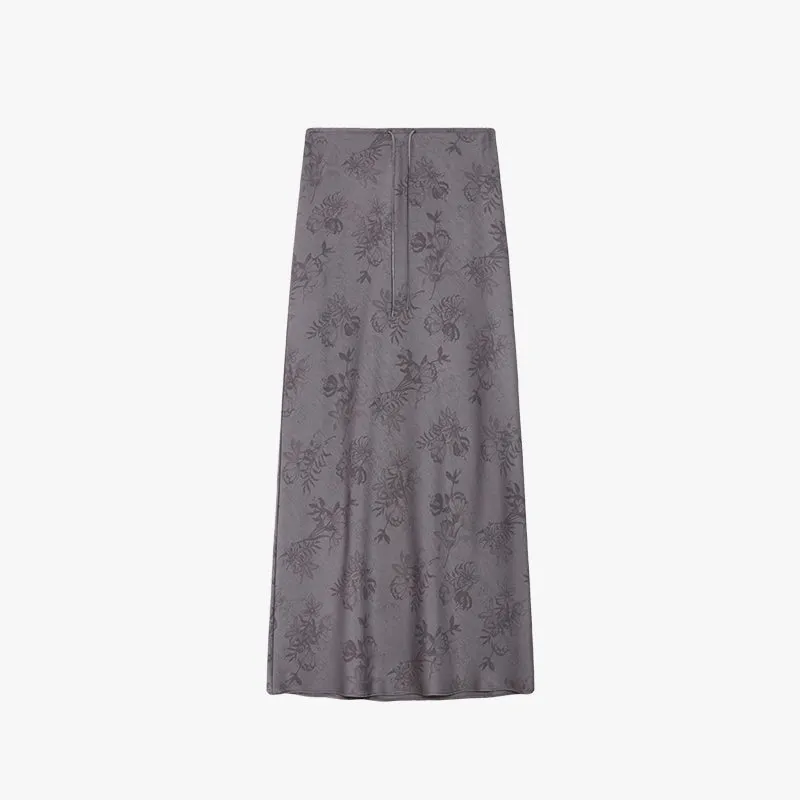 Glossy Satin Bias Cut Skirt