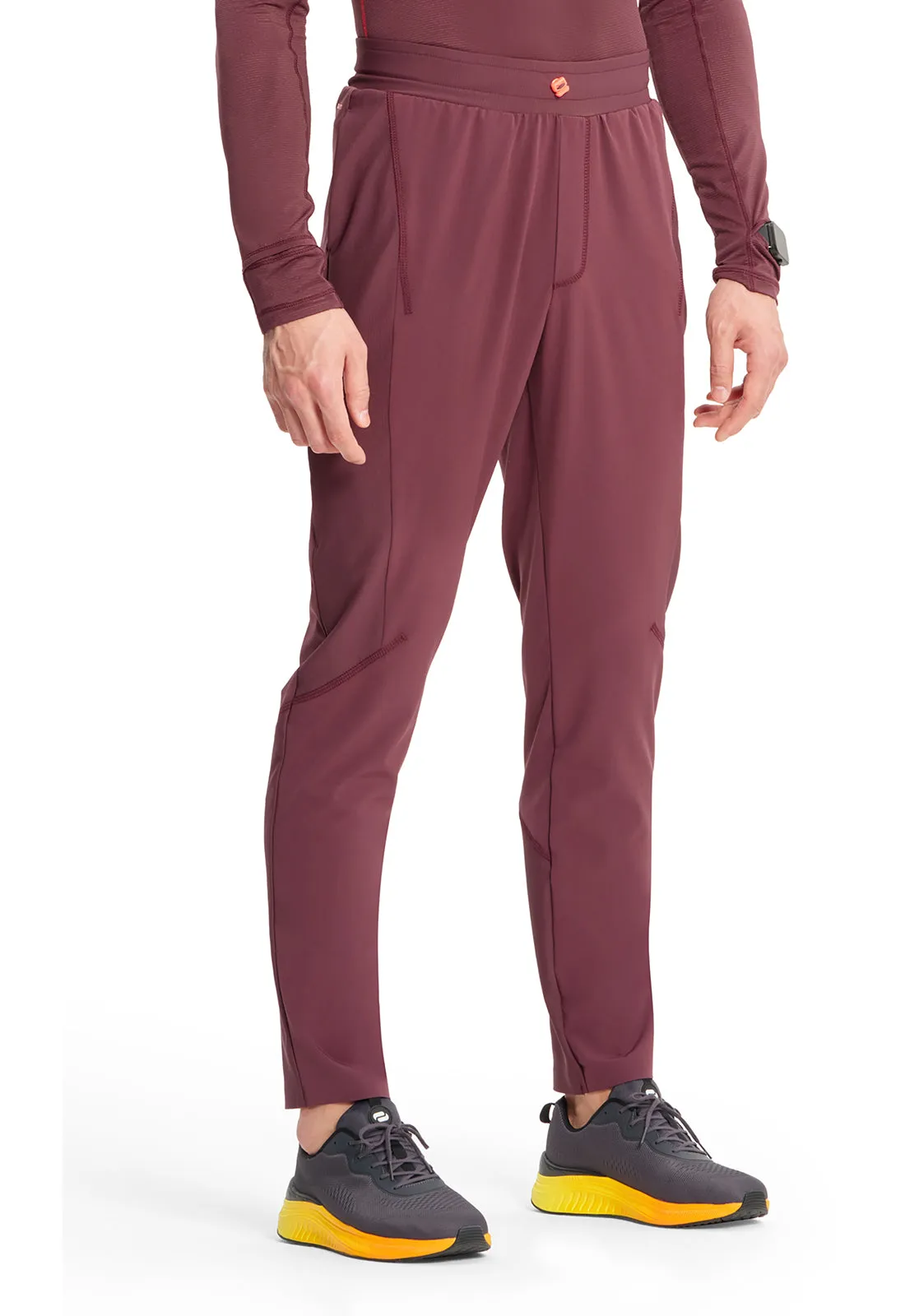 GNR8 IN008A Men's Mid Rise Slim Tapered Leg Pants Plum Velvet