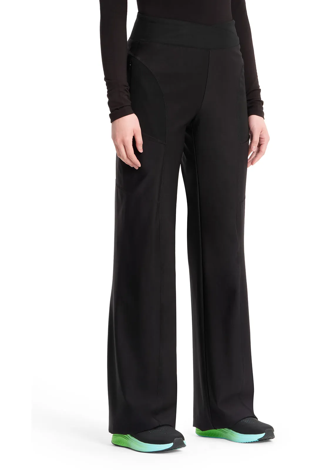 GNR8 Kinetic  IN009A Knit Mid Rise Pull-on Trouser Pants Black