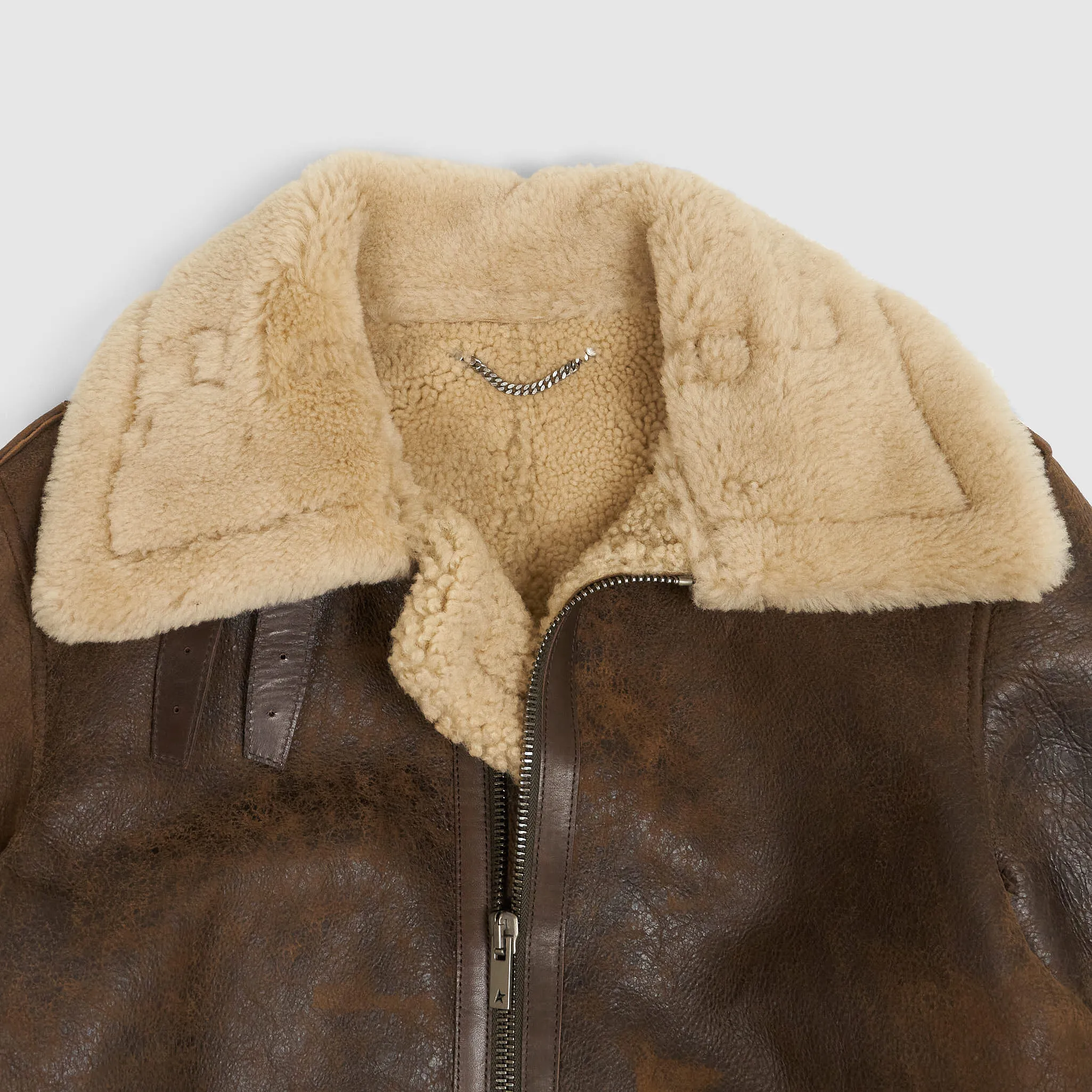 Golden Goose B-3 Shearling Leather Jacket