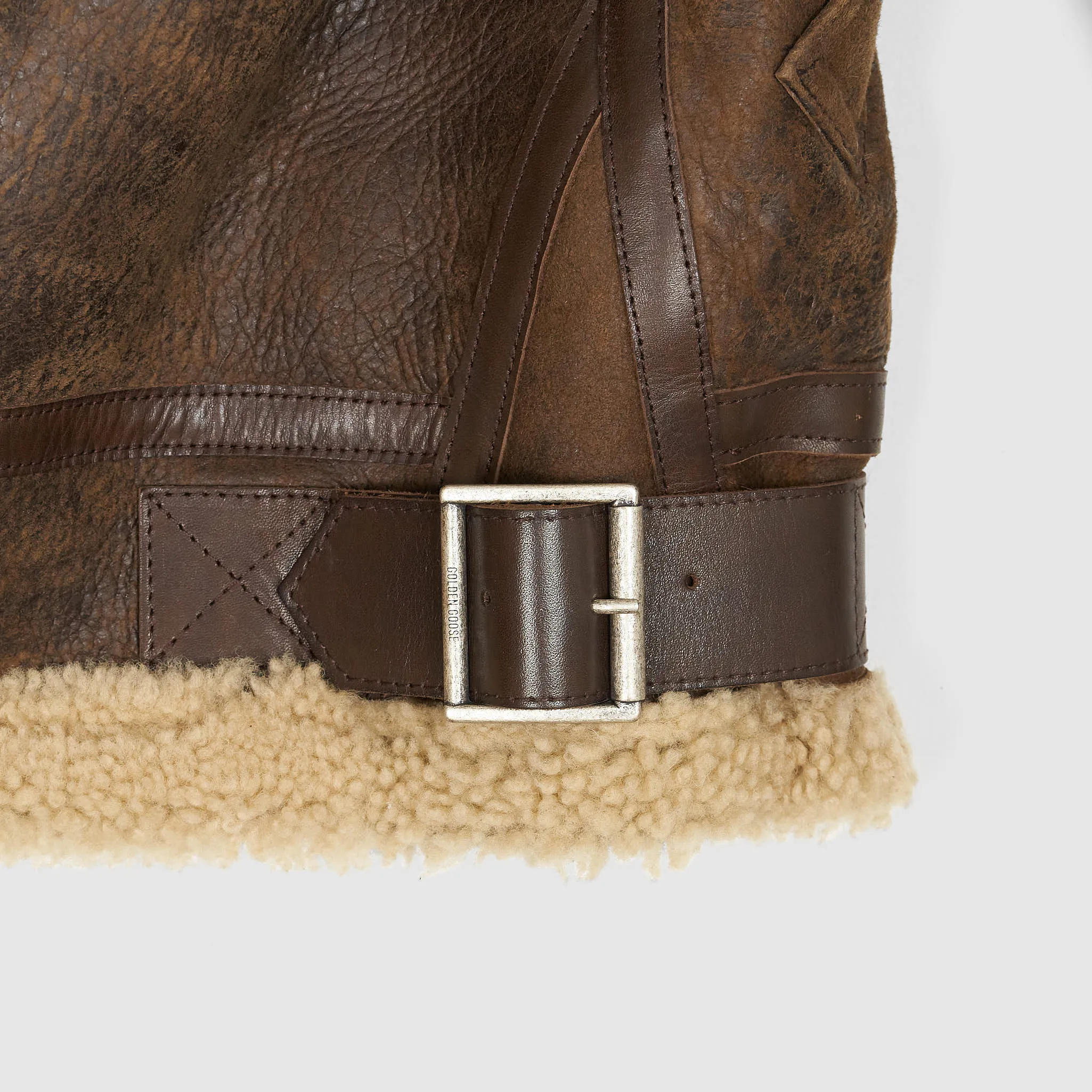 Golden Goose B-3 Shearling Leather Jacket