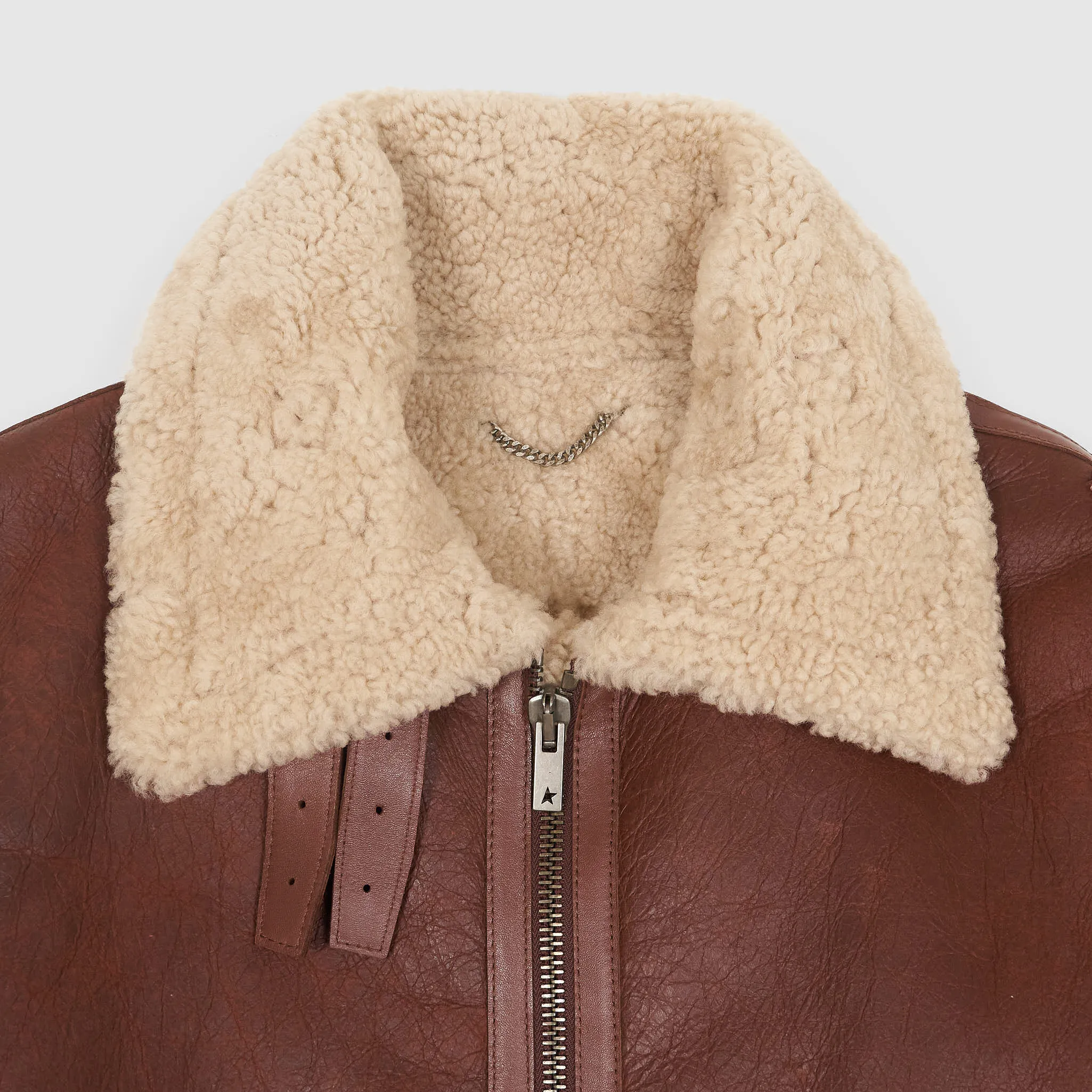Golden Goose B-3 Shearling Leather Jacket