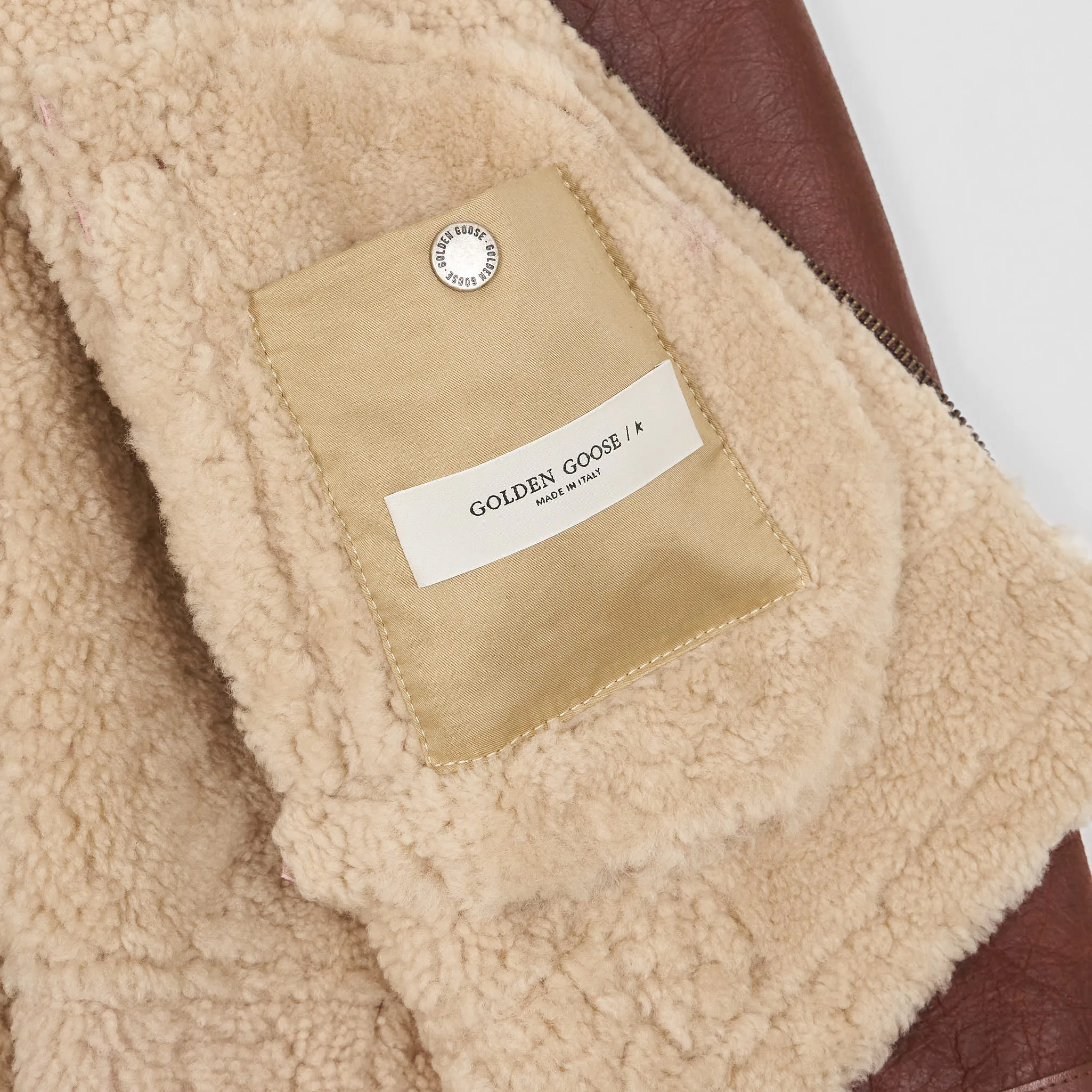 Golden Goose B-3 Shearling Leather Jacket