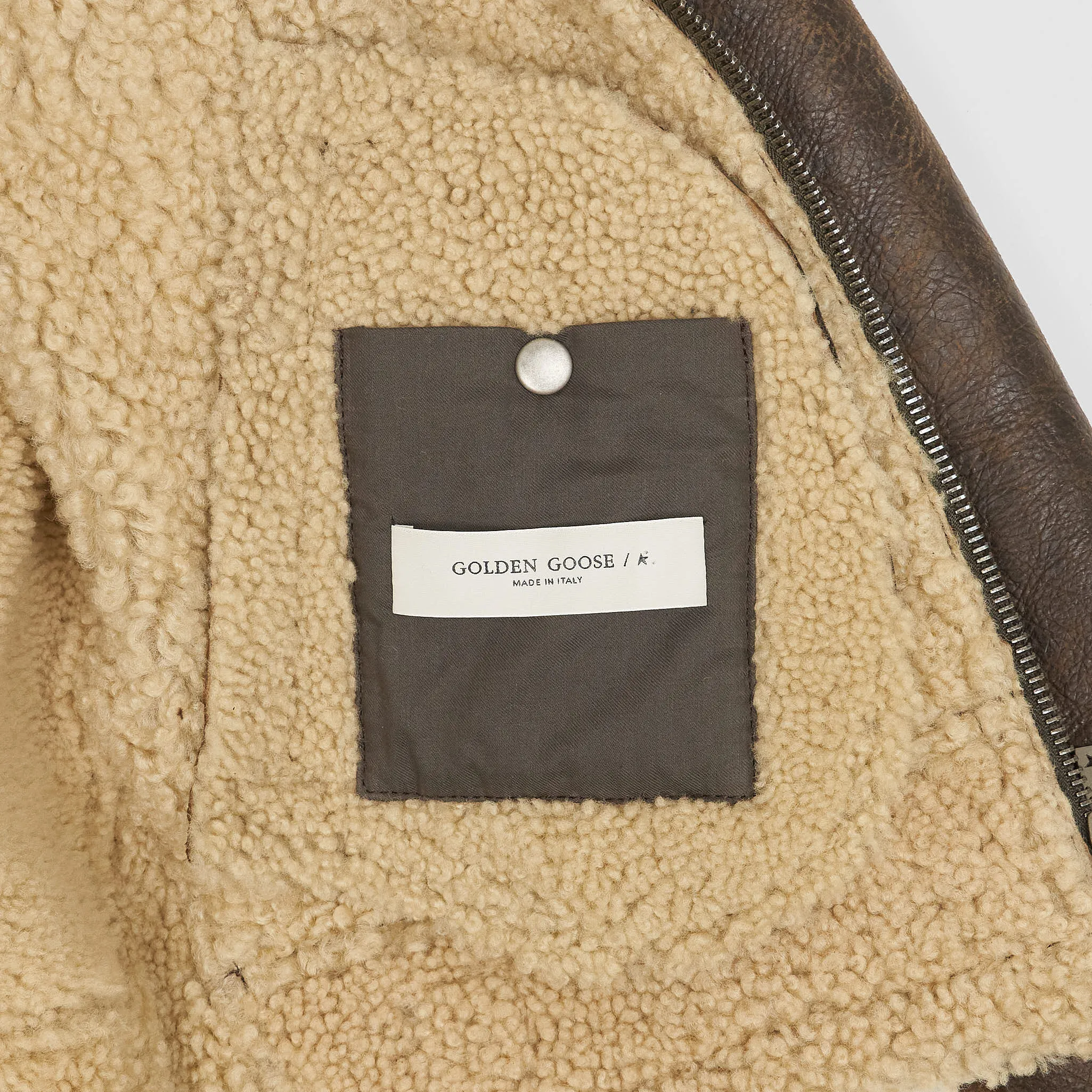 Golden Goose B-3 Shearling Leather Jacket