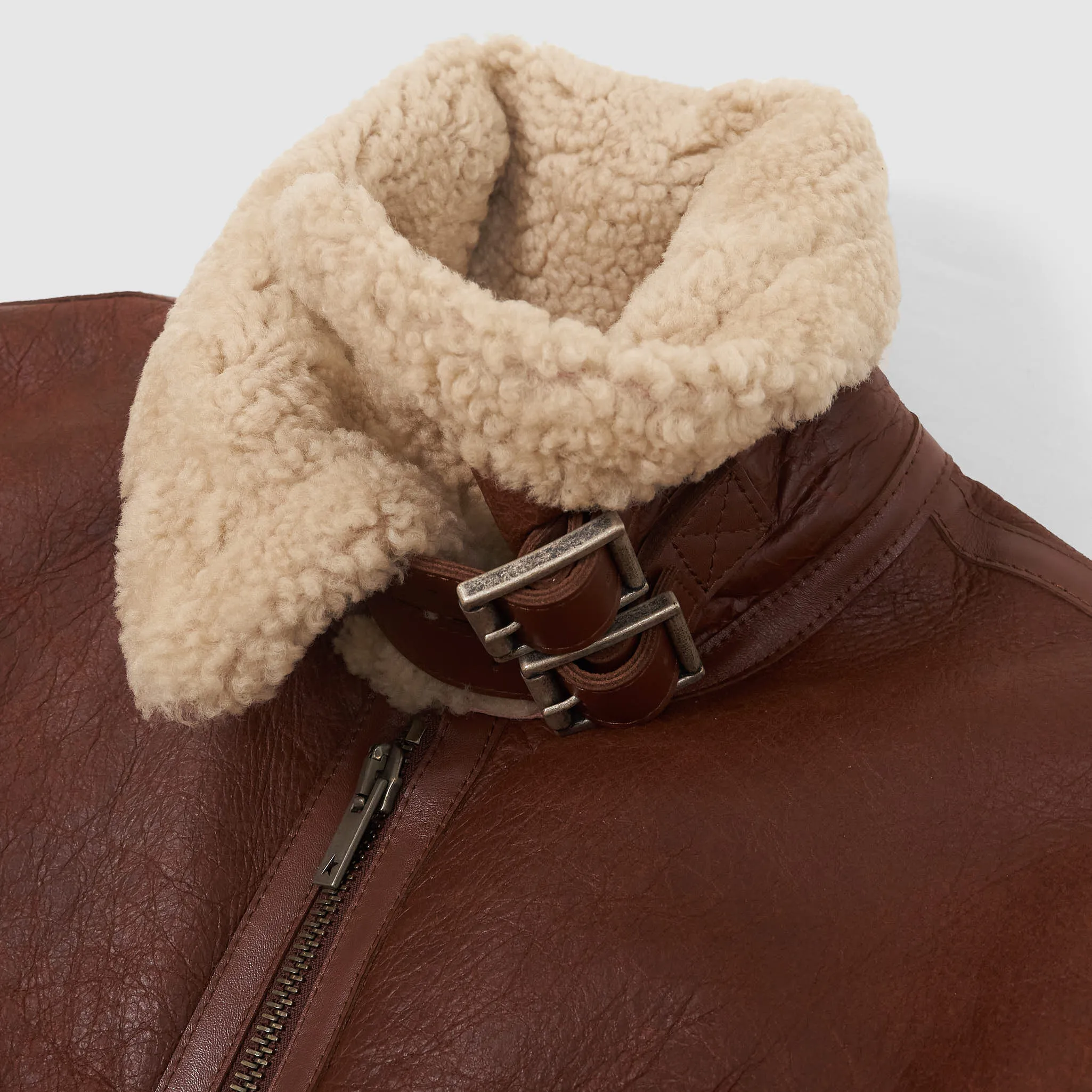Golden Goose B-3 Shearling Leather Jacket