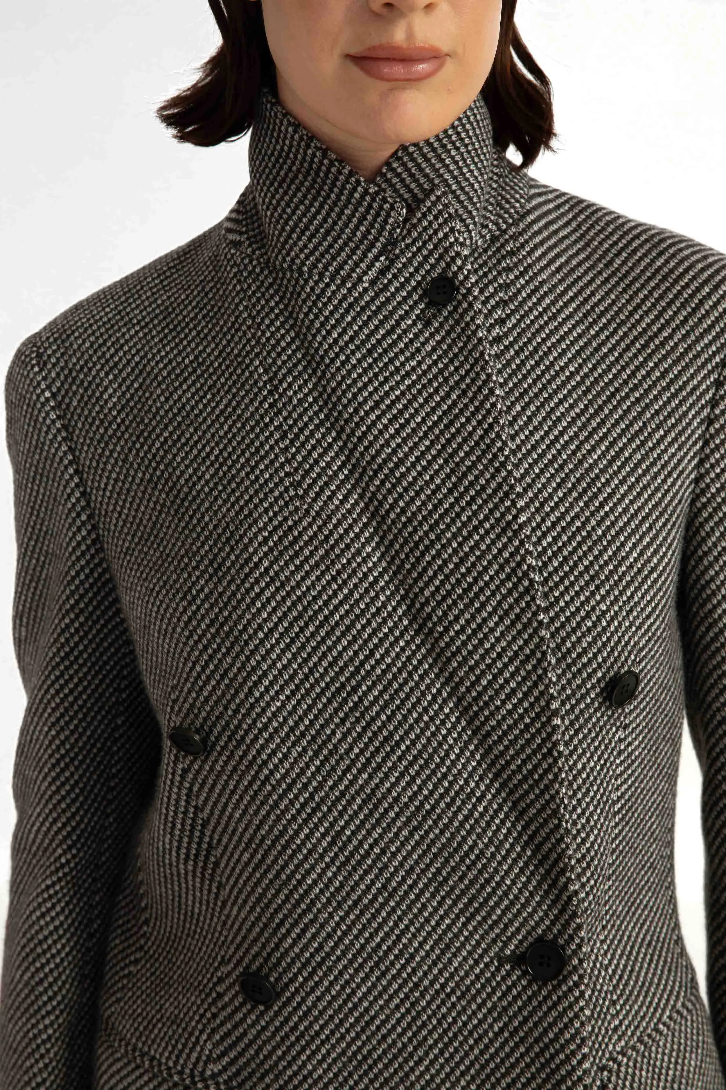Granna Jacket - Relaxed cut jacket in black/white