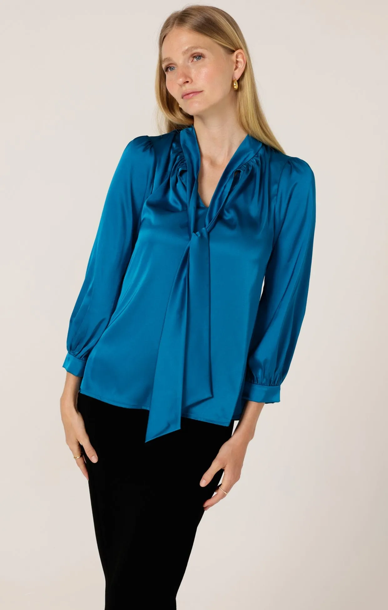 HATCHIE BLOUSE IN CERULEAN