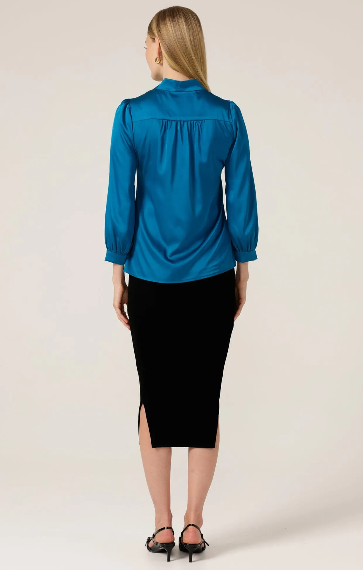 HATCHIE BLOUSE IN CERULEAN