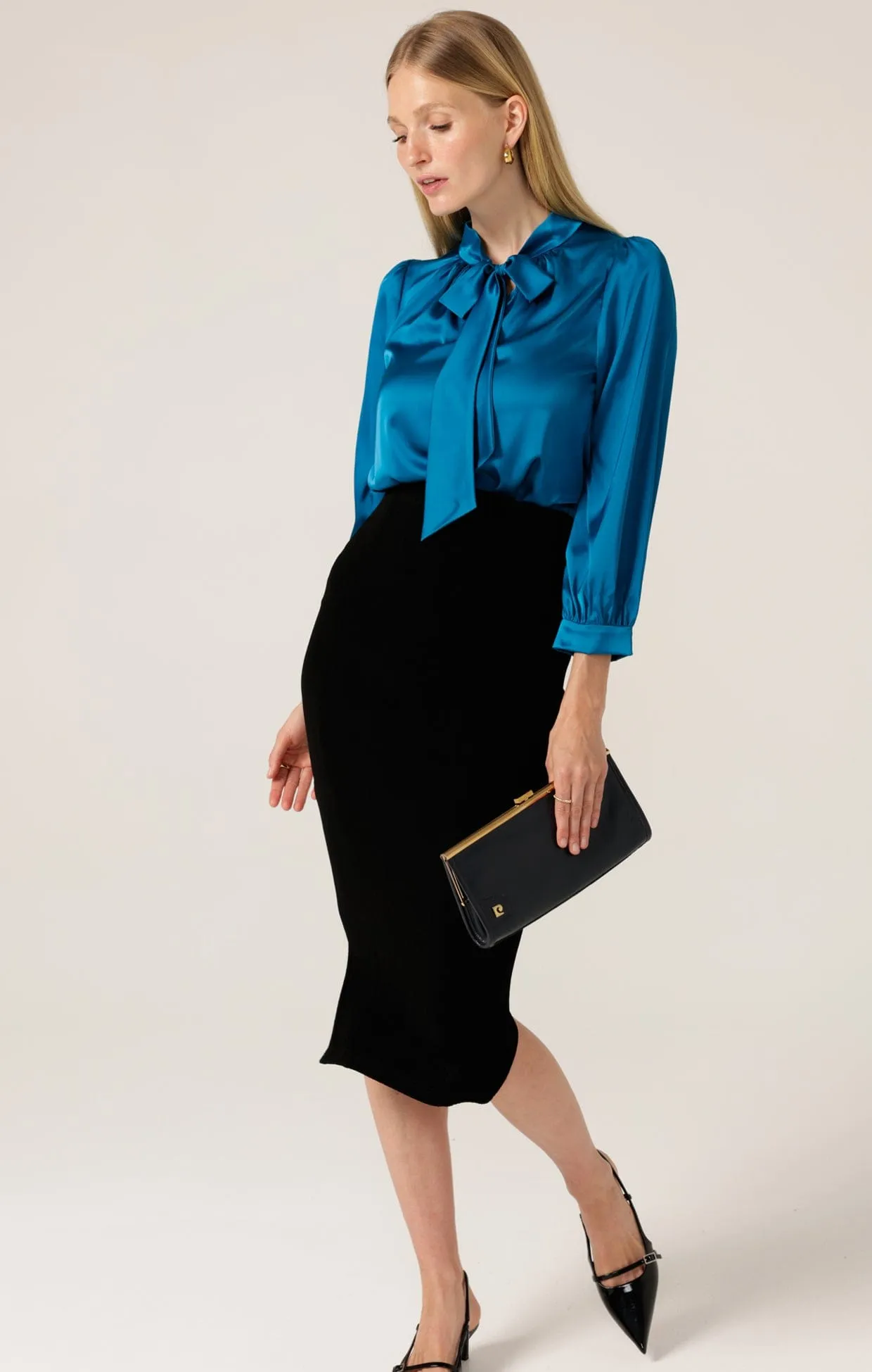 HATCHIE BLOUSE IN CERULEAN