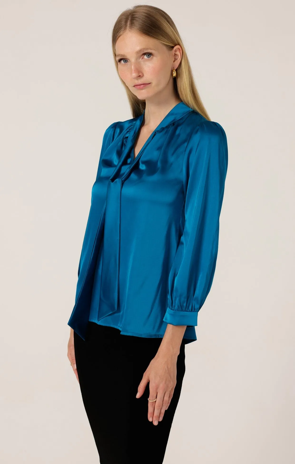HATCHIE BLOUSE IN CERULEAN