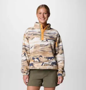 Helvetia II Printed Cropped Half Snap Fleece vest