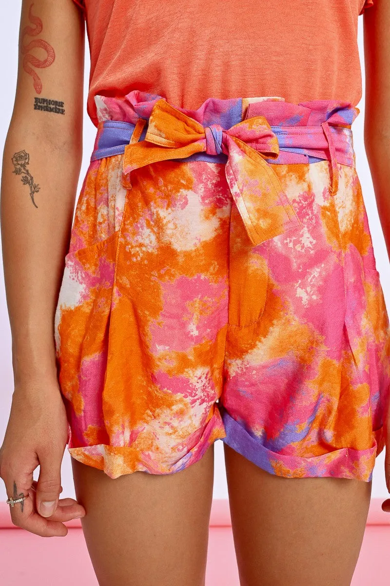 HIGH-WAISTED PAPER BAG SHORTS