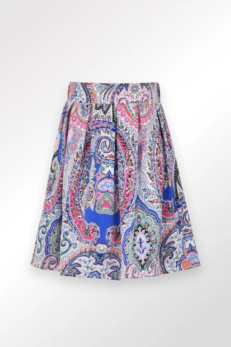 HIGH-WAISTED PRINTED SKIRT