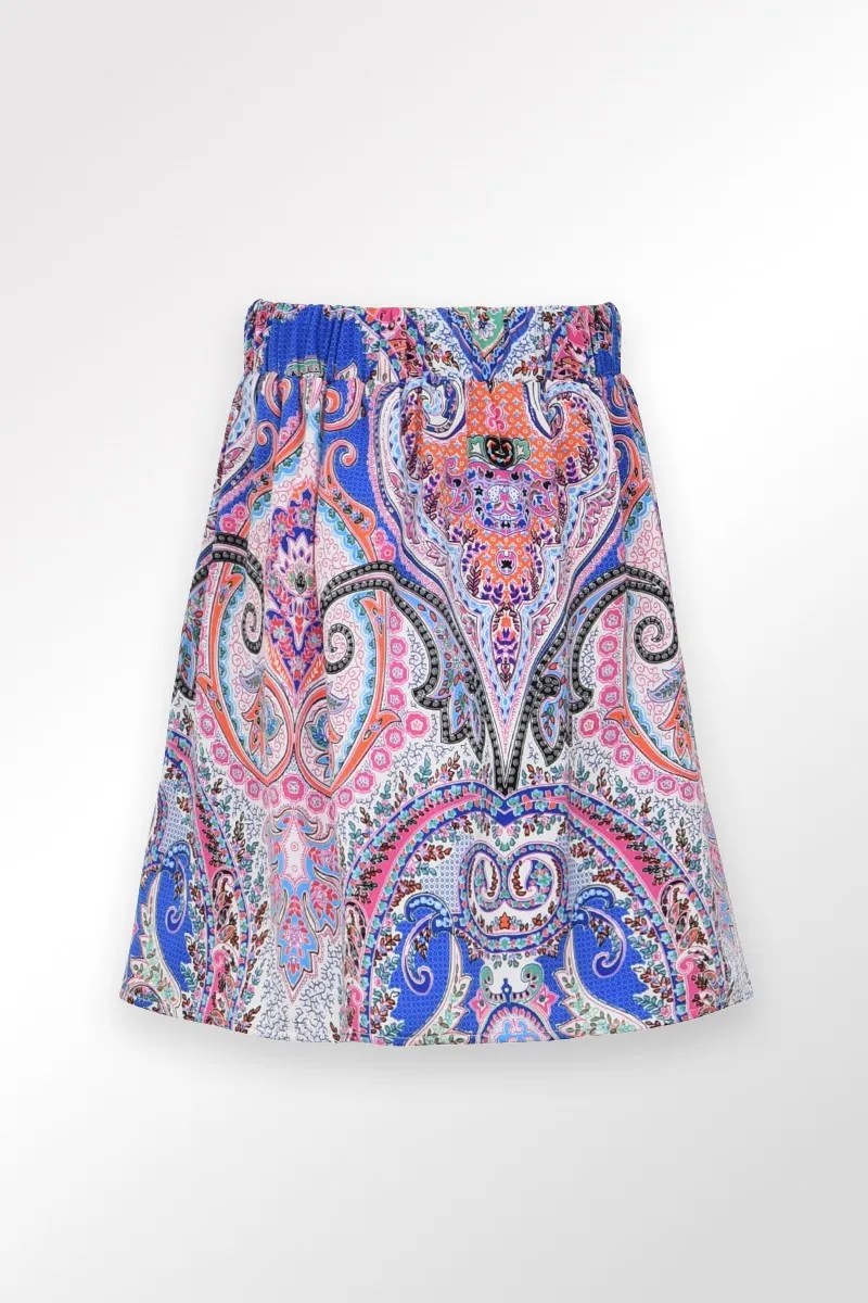 HIGH-WAISTED PRINTED SKIRT