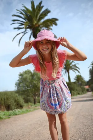 HIGH-WAISTED PRINTED SKIRT