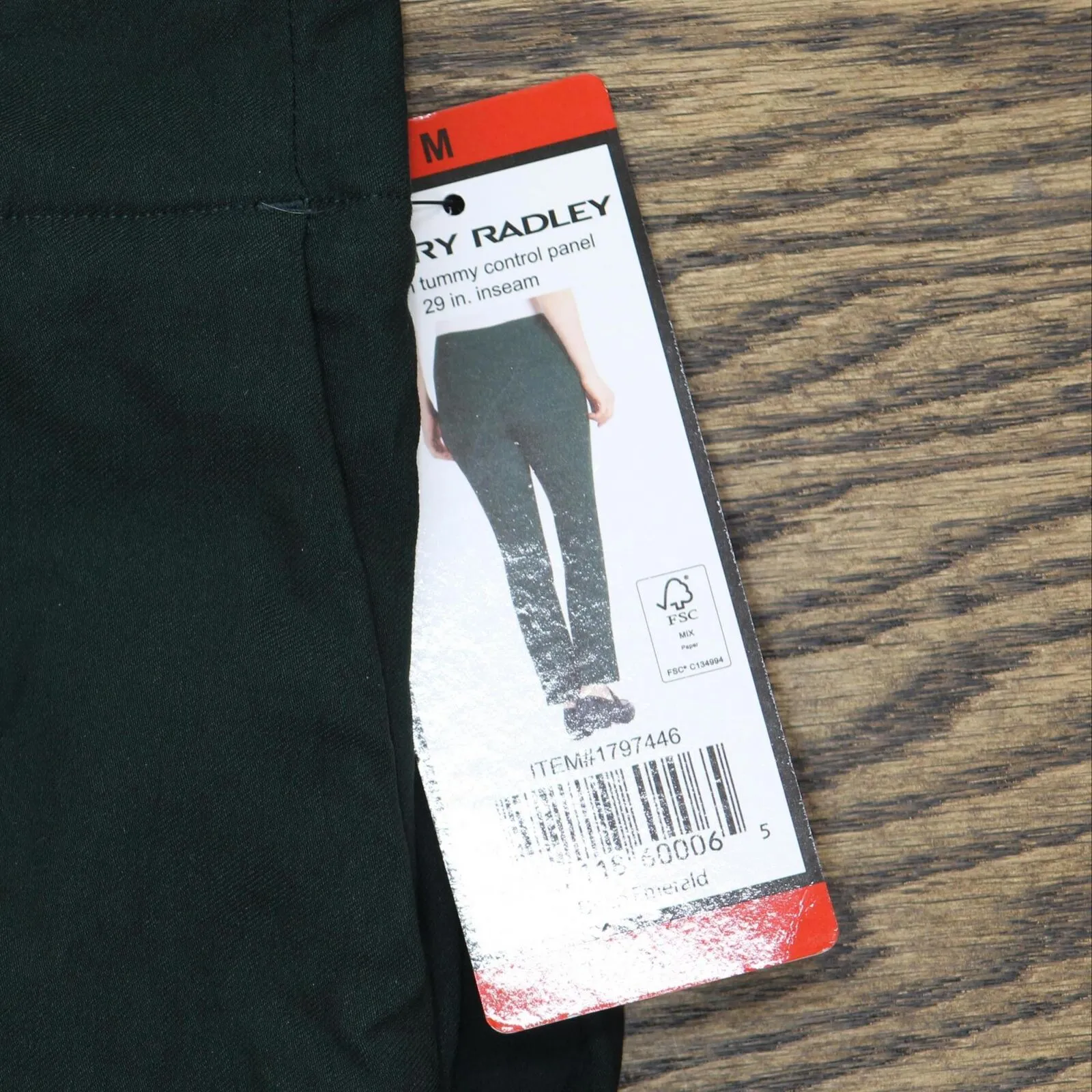 Hilary Radley Womens Ponte Pull-On Mid Rise Slim Leg Pants Emerald Green M