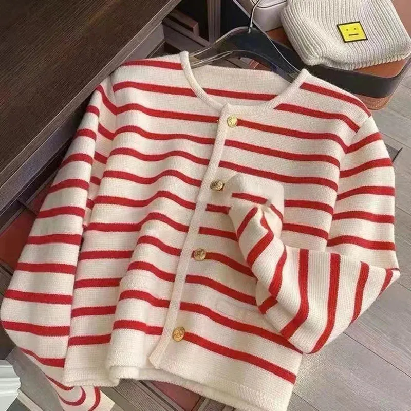 HOLLY | STRIPED CASUAL CARDIGAN