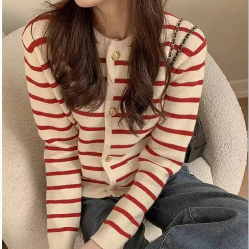 HOLLY | STRIPED CASUAL CARDIGAN