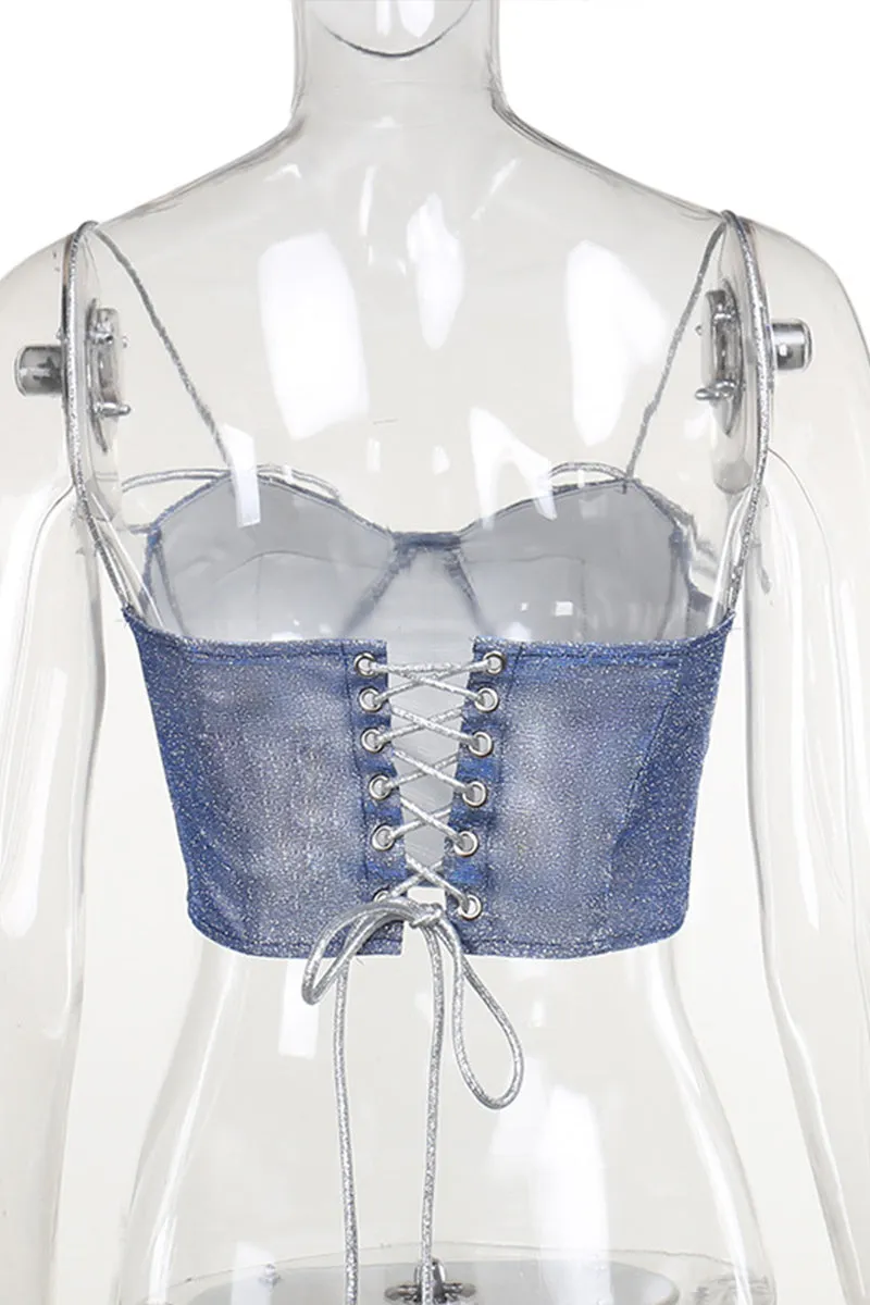 HTR1070  Sparkling Corset Top