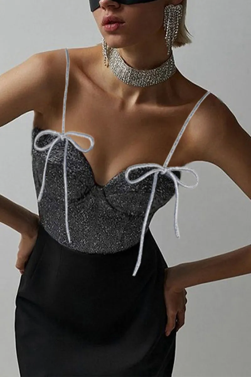 HTR1070  Sparkling Corset Top