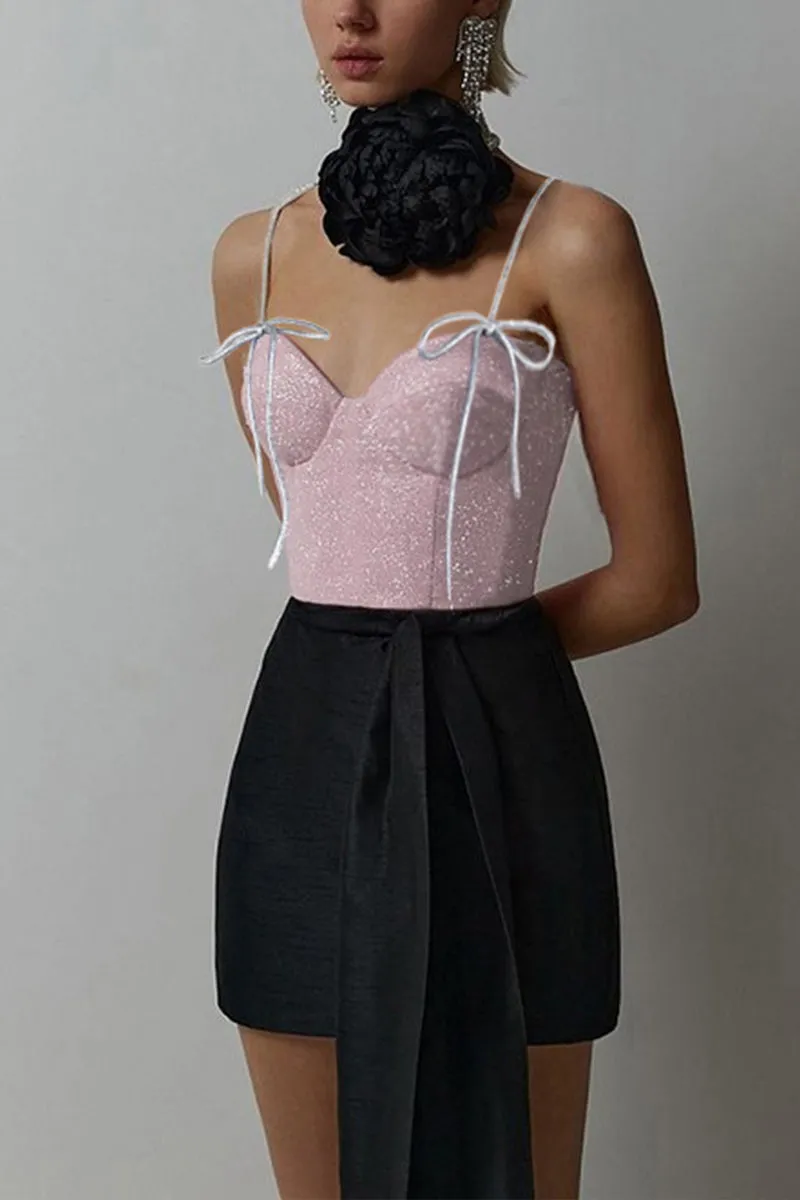 HTR1070  Sparkling Corset Top