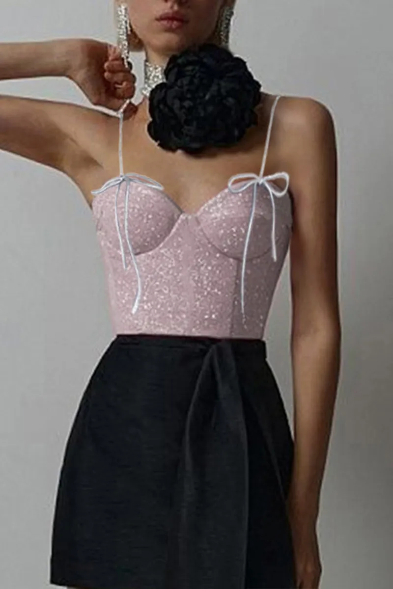 HTR1070  Sparkling Corset Top