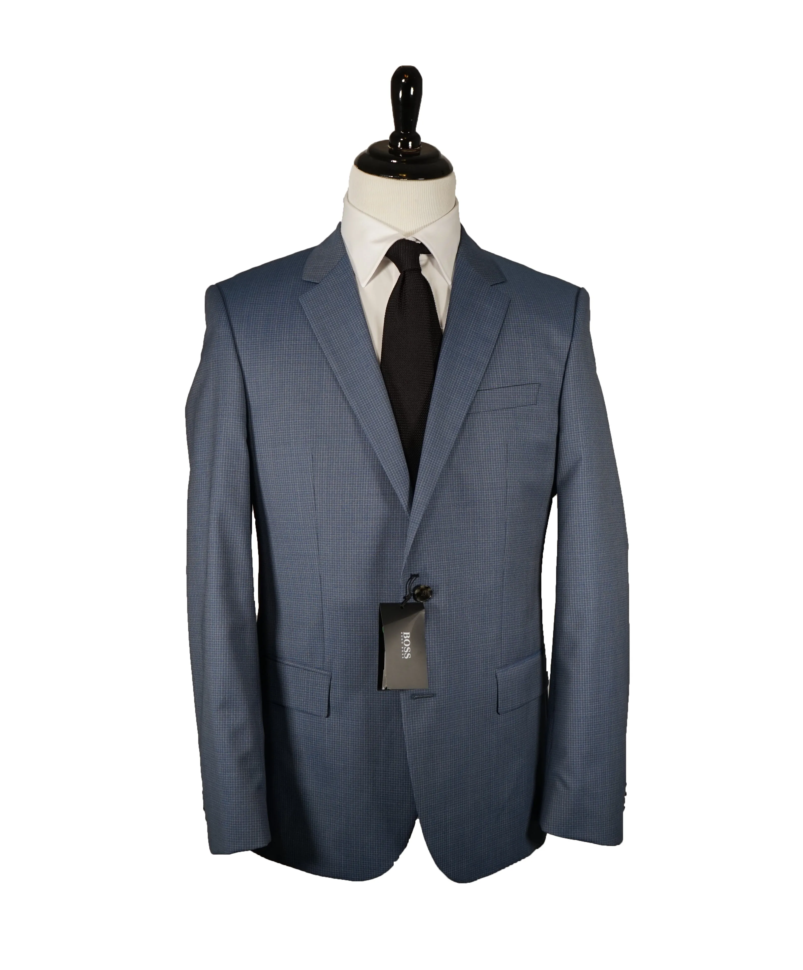 HUGO BOSS - Medium Blue Check Suit - 40R