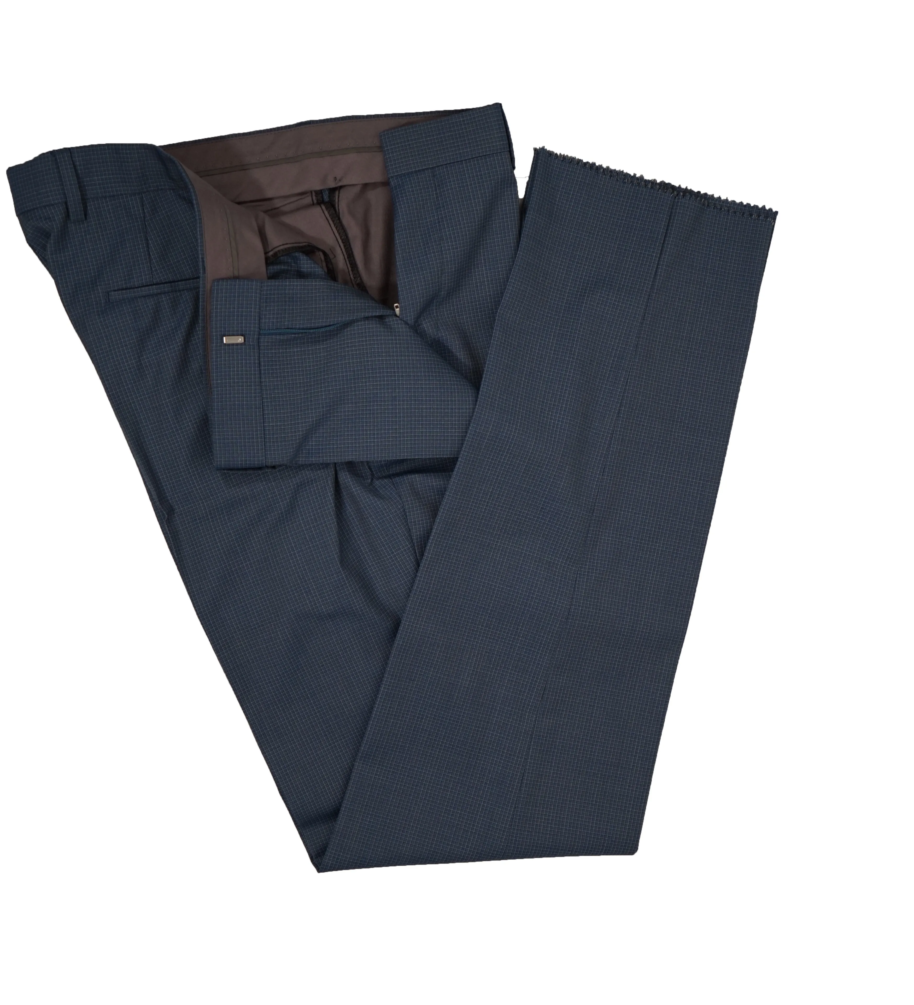 HUGO BOSS - Medium Blue Check Suit - 40R