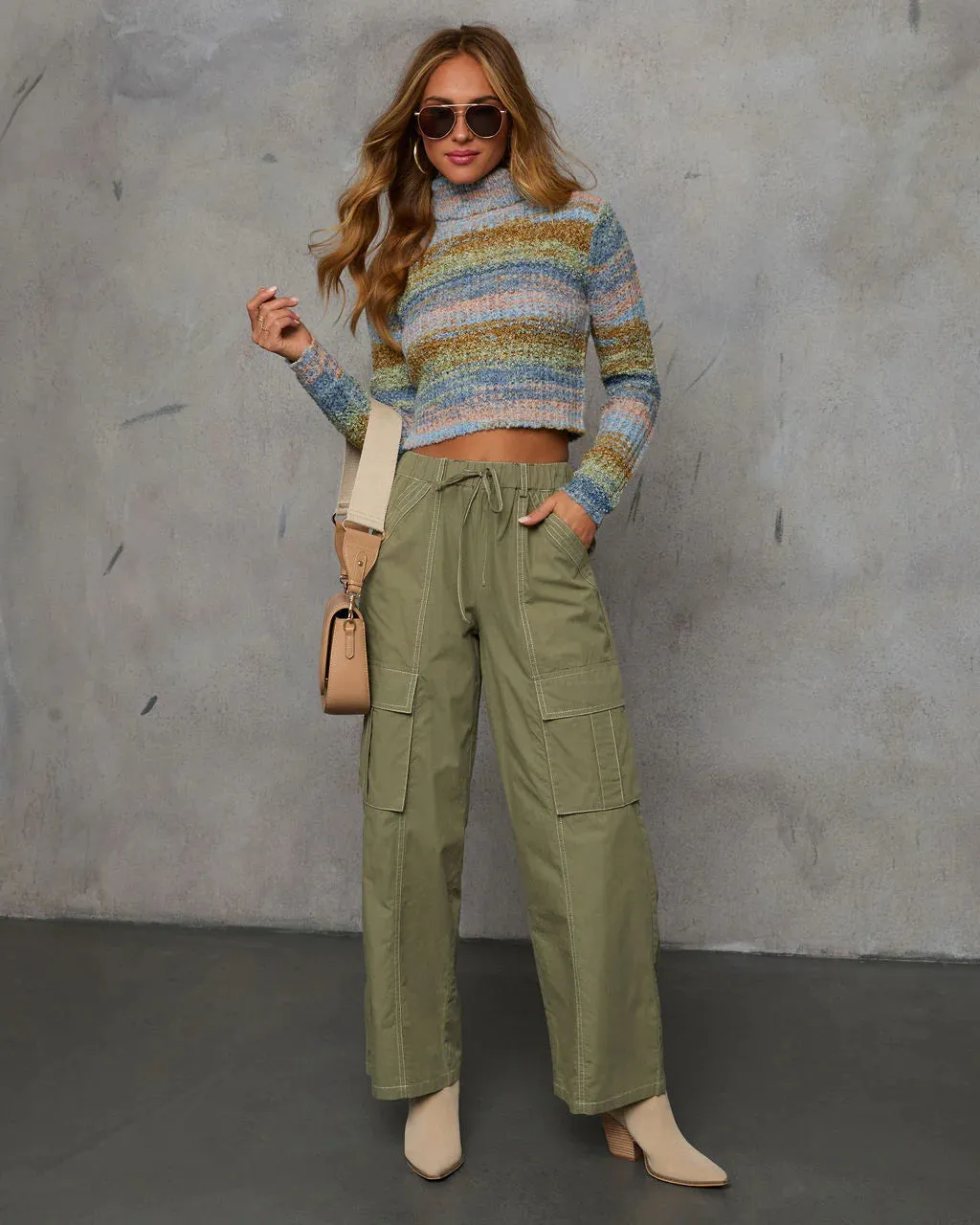 Invite Me In Cropped Turtleneck Sweater