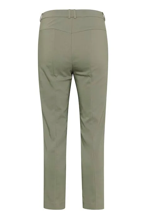 Inwear Slim Leg Angle Length Trousers in Green