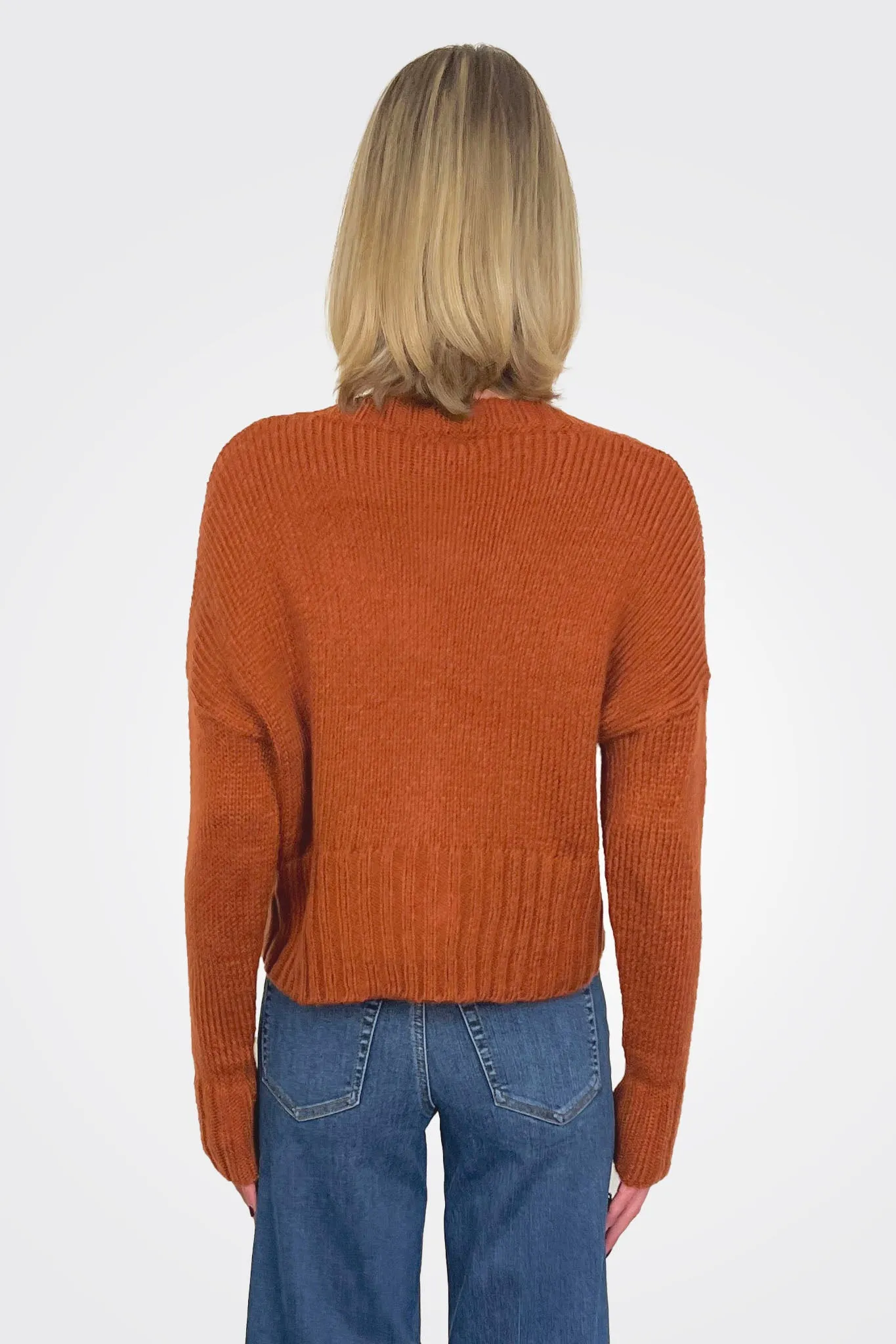 Jac Cropped Knit Cardigan - Hickory