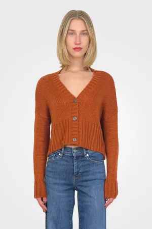 Jac Cropped Knit Cardigan - Hickory