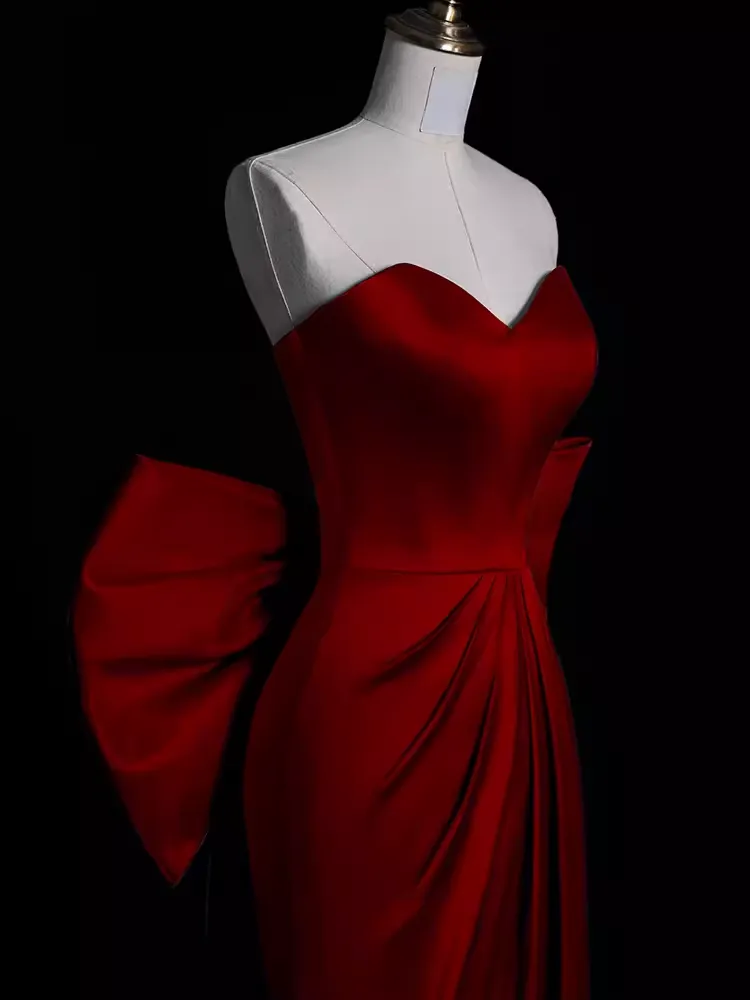 JazzHer Sexy Mermaid Long Red Prom Dresses D  (PRE-ORDER)