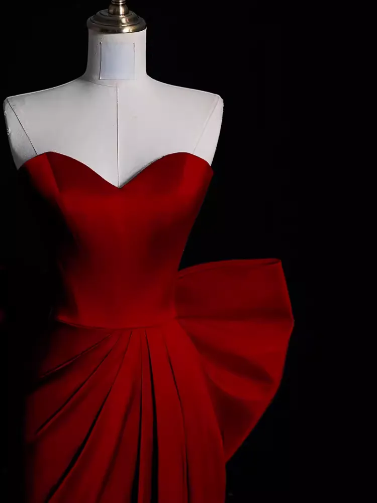 JazzHer Sexy Mermaid Long Red Prom Dresses D  (PRE-ORDER)
