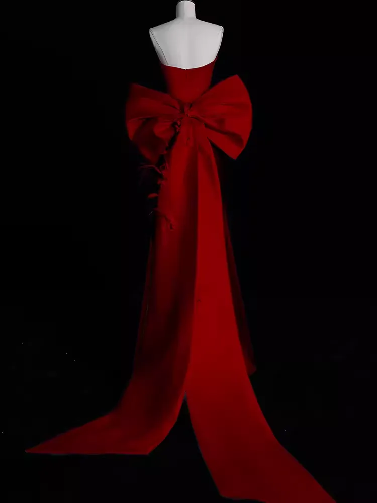 JazzHer Sexy Mermaid Long Red Prom Dresses D  (PRE-ORDER)