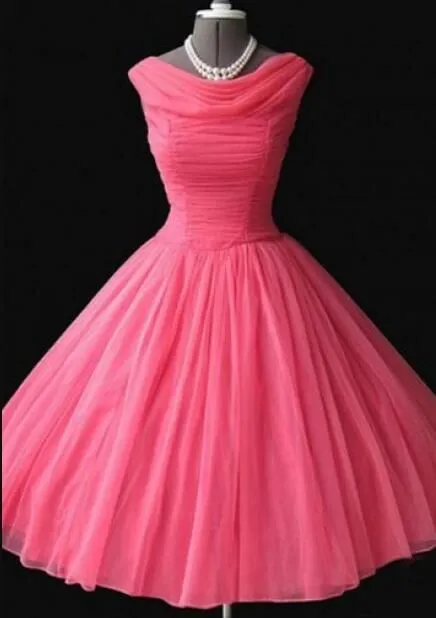 JazzHer Vintage 's Short Tulle Knee Length Sleeveless Homecoming Dresses (PRE-ORDER)